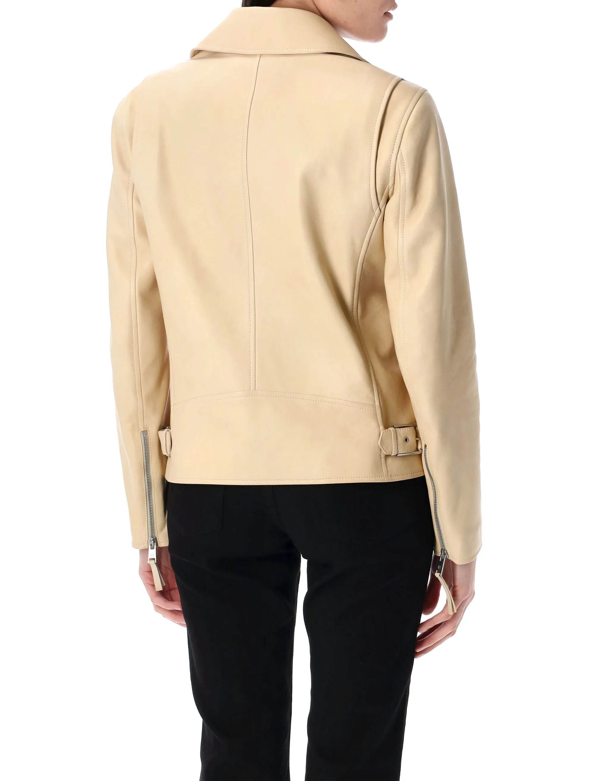 SHEEPSKIN LEATHER MOTO JACKET sold by Lord & Taylor product image thumbnail 2