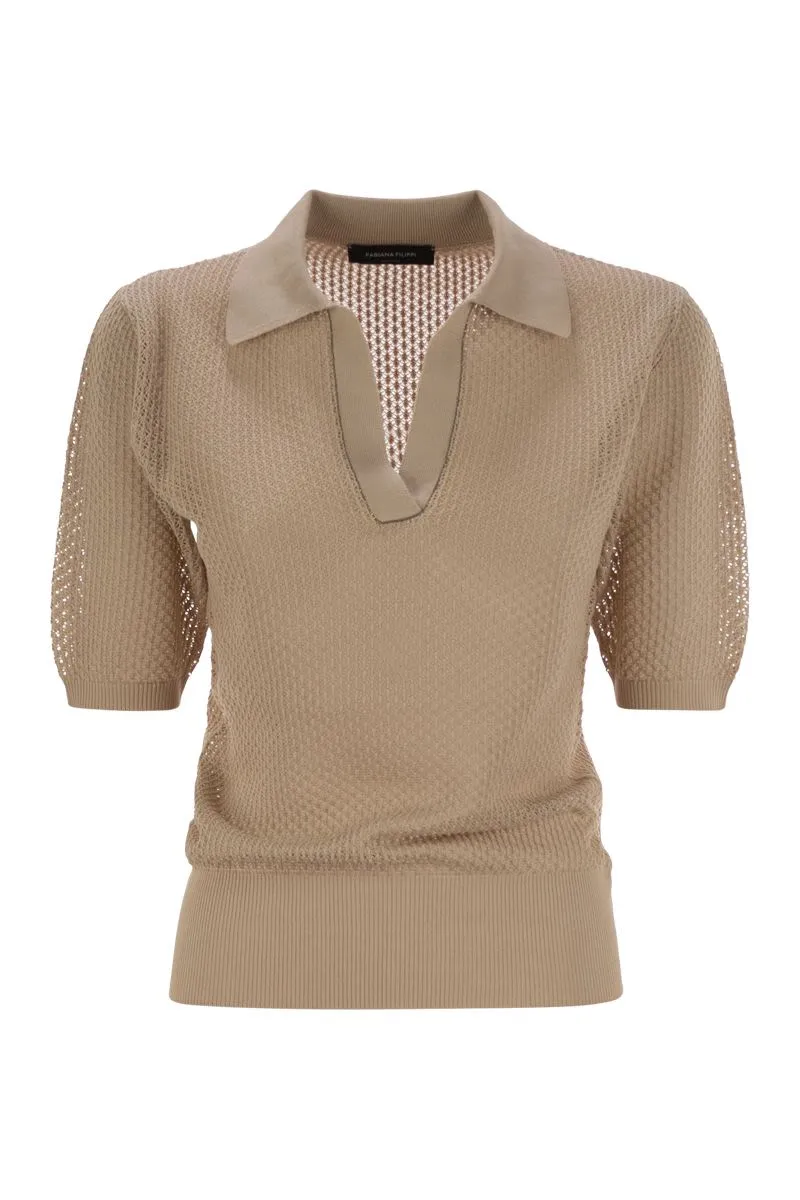 POLO SHIRT WITH DIAMOND THREAD sold by Lord & Taylor