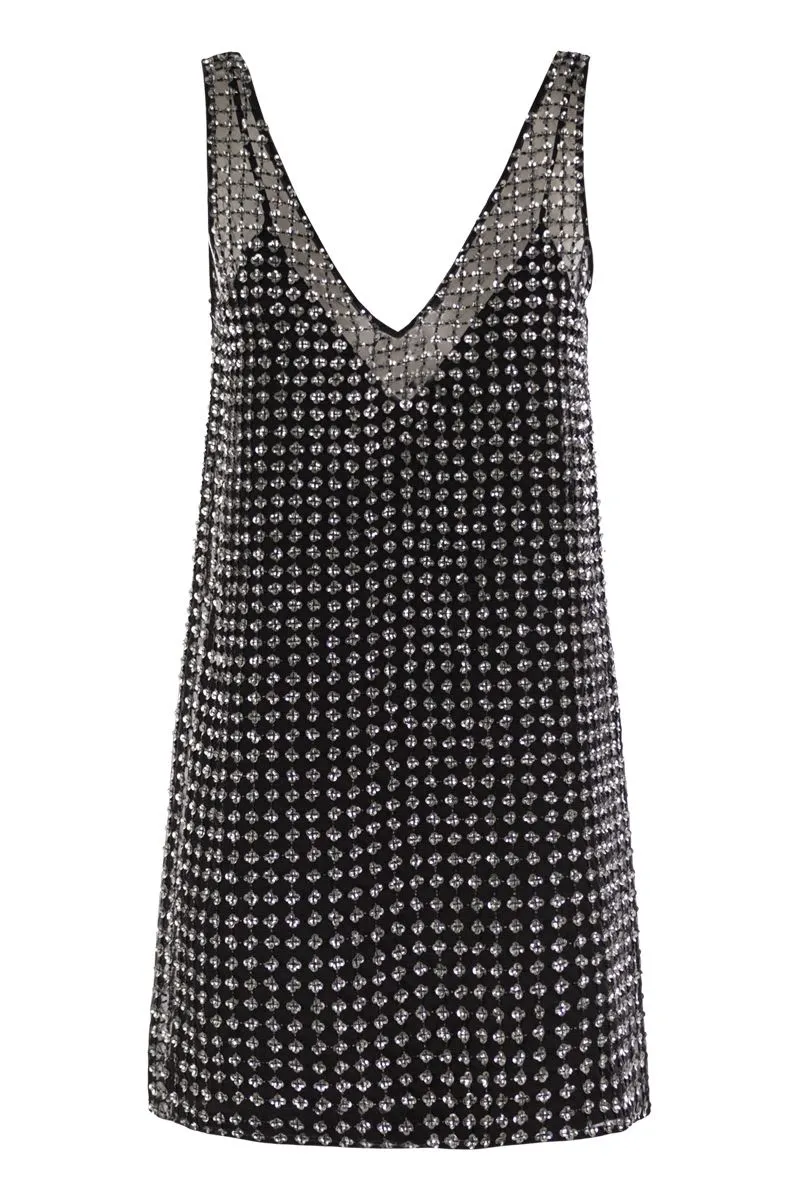 RITA - SHORT ORGANZA AND SEQUIN DRESS sold by Lord & Taylor