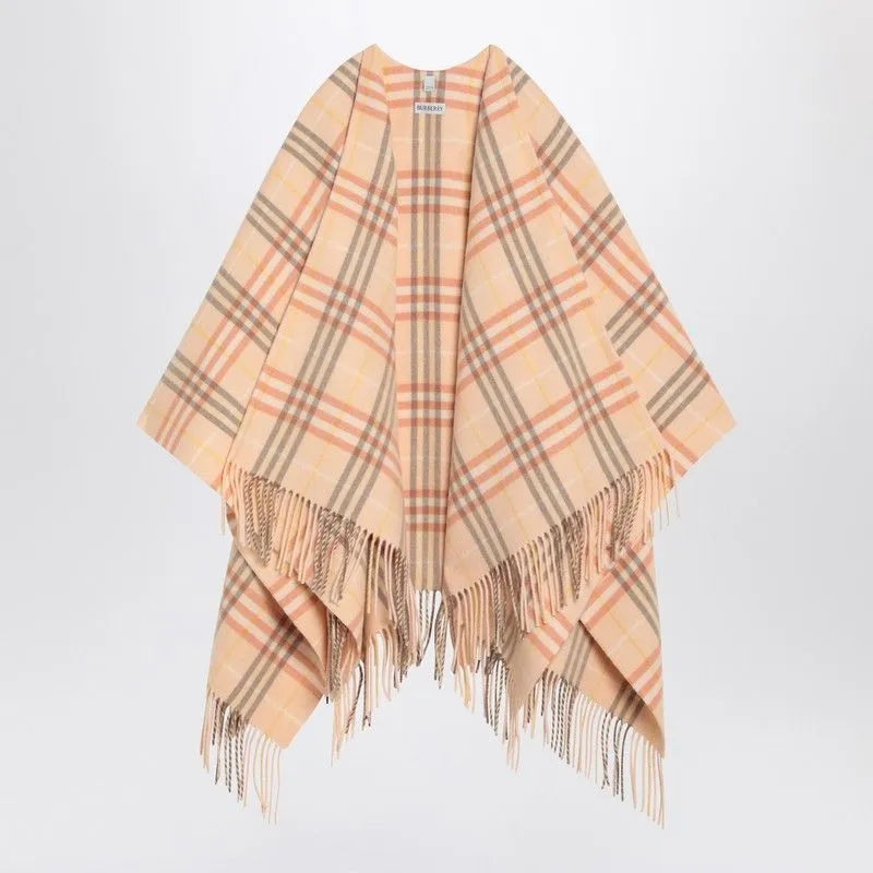 CHECK PATTERN WOOL AND CASHMERE CAPE sold by Lord & Taylor