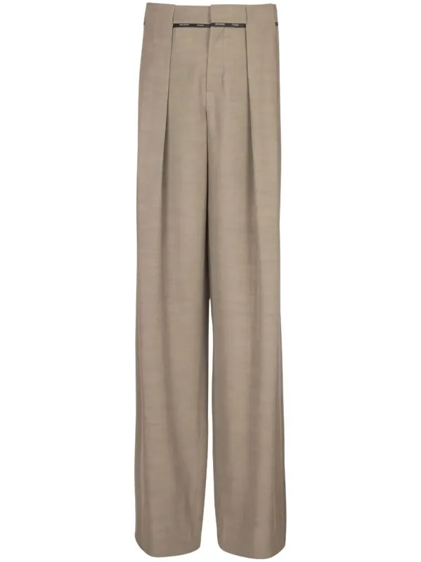 TAUPE CUPRO PLEATED PANTS sold by Lord & Taylor