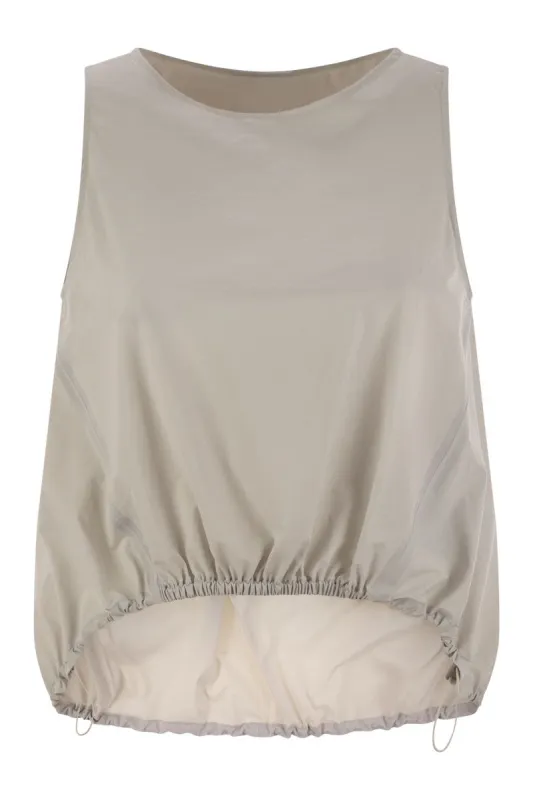 SLEEVELESS TOP IN TECH TRAIT sold by Lord & Taylor