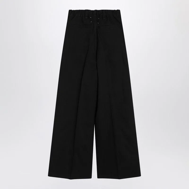 WIDE BLACK PANTS IN COTTON AND WOOL sold by Lord & Taylor product image thumbnail 2