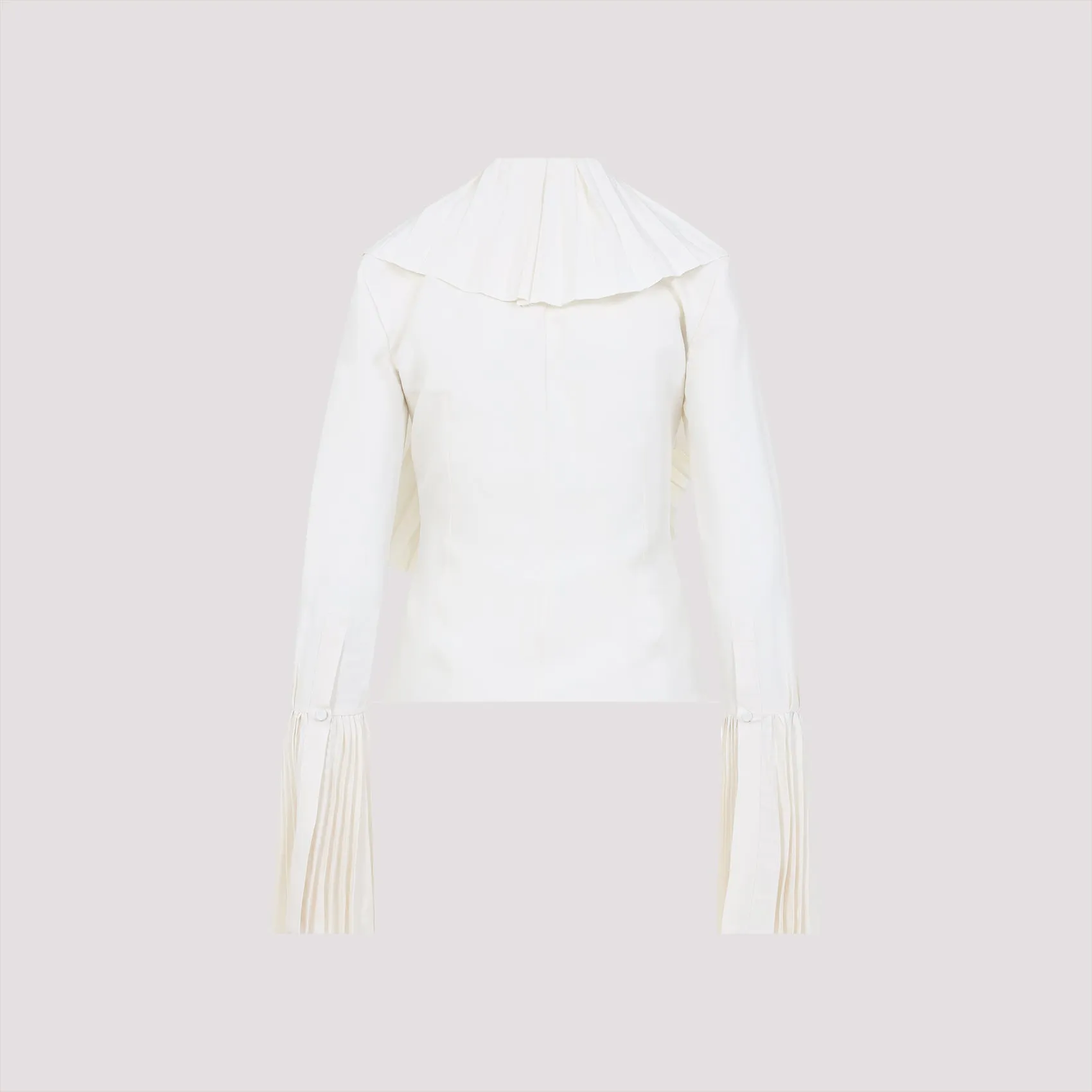 IVORY PLEATED BLOUSE sold by Lord & Taylor product image thumbnail 3
