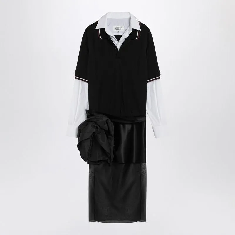 BLACK DECORTIQUE DRESS WITH FLORAL DETAIL sold by Lord & Taylor