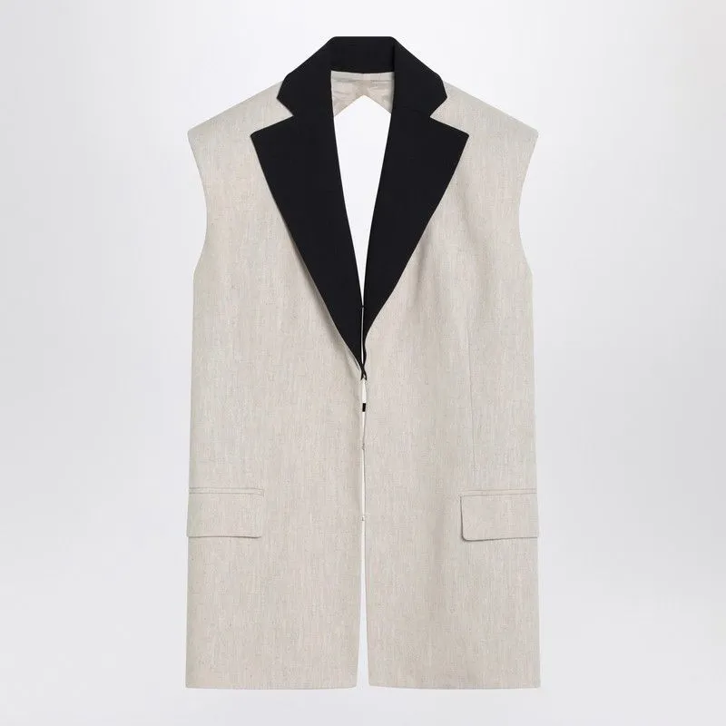 LINEN WAISTCOAT WITH OPEN BACK sold by Lord & Taylor