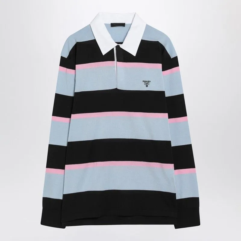 STRIPED POLO IN SILK AND COTTON sold by Lord & Taylor