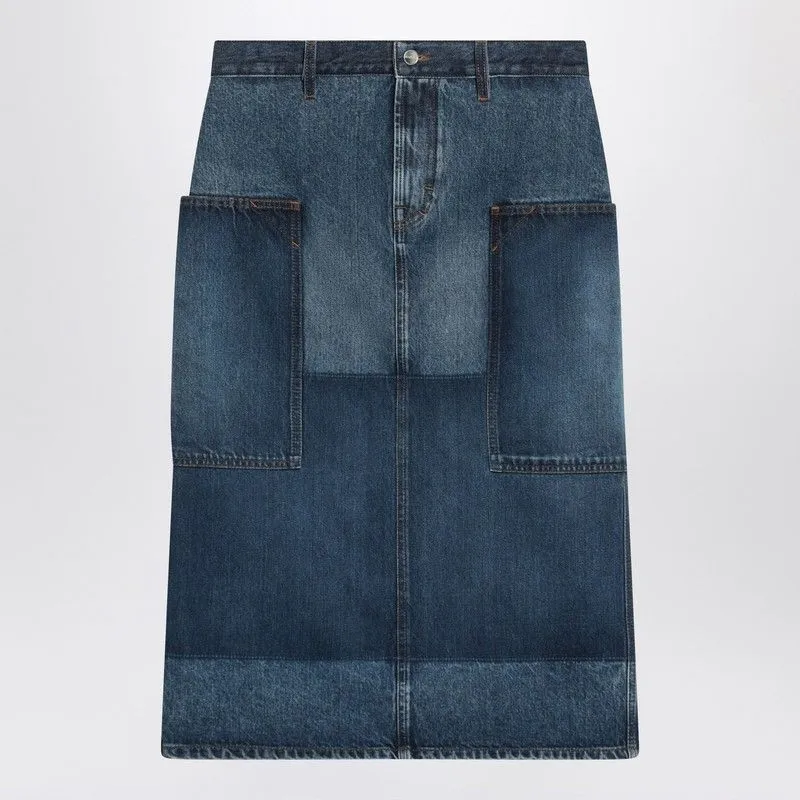 PATCHWORK BLUE SKIRT IN DENIM sold by Lord & Taylor