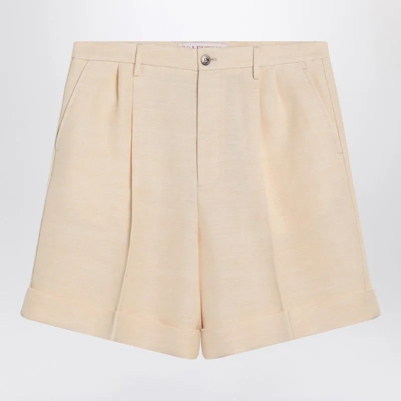 BUTTER-COLOURED BERMUDA SHORTS WITH TURN-UPS sold by Lord & Taylor