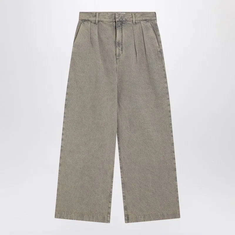 PLEATED SAND-COLOURED DENIM PANTS sold by Lord & Taylor