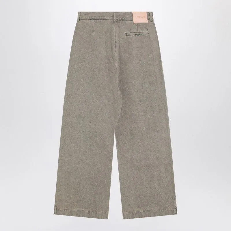 PLEATED SAND-COLOURED DENIM PANTS sold by Lord & Taylor product image thumbnail 2