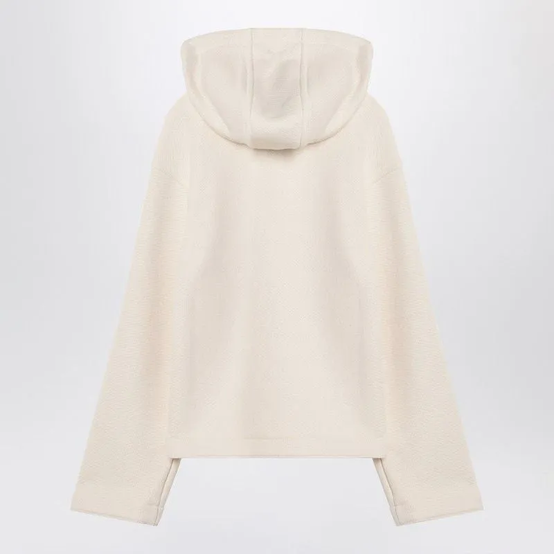 WHITE COTTON HOODIE sold by Lord & Taylor product image thumbnail 2
