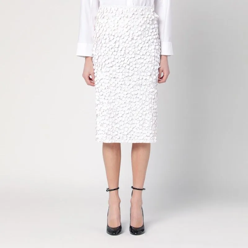 WHITE MIDI SKIRT WITH SEQUINS sold by Lord & Taylor