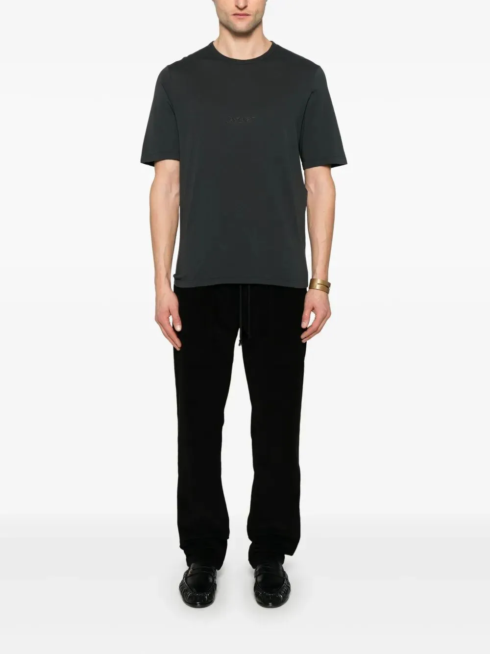 BLACK WASHED COTTON T-SHIRT sold by Lord & Taylor product image thumbnail 2