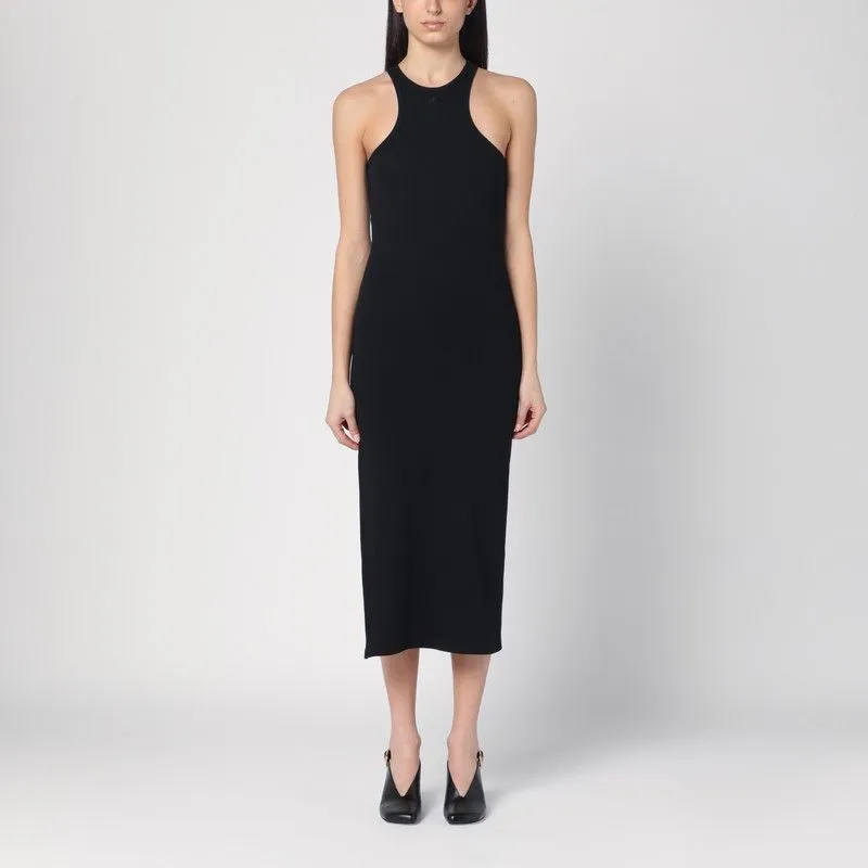 BLACK RIBBED MIDI DRESS sold by Lord & Taylor