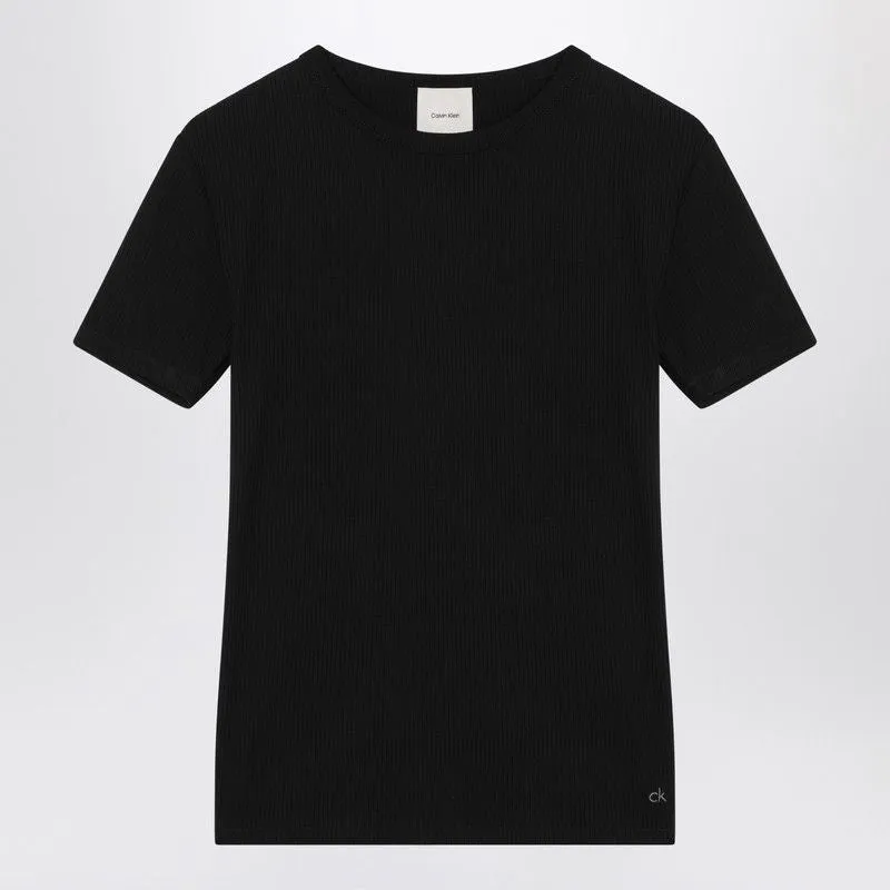 BLACK RIBBED T-SHIRT sold by Lord & Taylor
