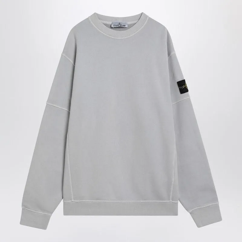 PEARL GREY COTTON SWEATSHIRT made by Stone Island
