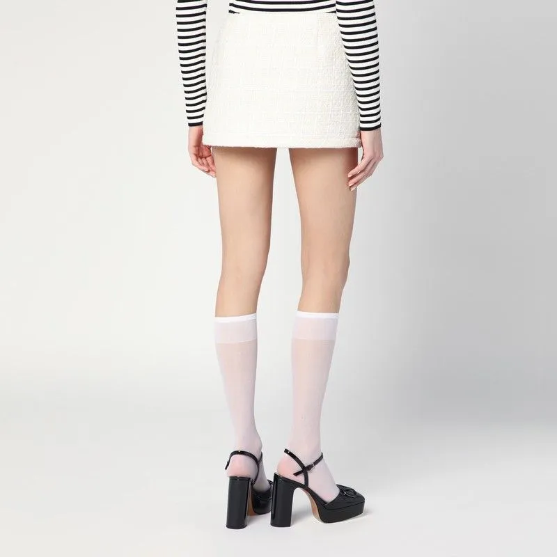 IVORY TEXTURED TWEED MINI SKIRT sold by Lord & Taylor product image thumbnail 2