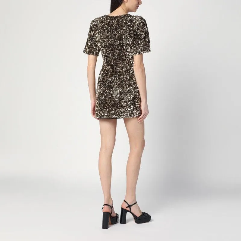 GOLD MINI DRESS WITH SEQUINS sold by Lord & Taylor product image thumbnail 2