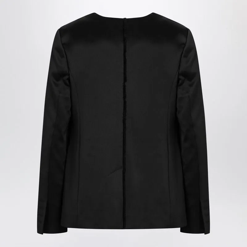 BLACK SINGLE BREASTED COTTON BLEND JACKET sold by Lord & Taylor product image thumbnail 2
