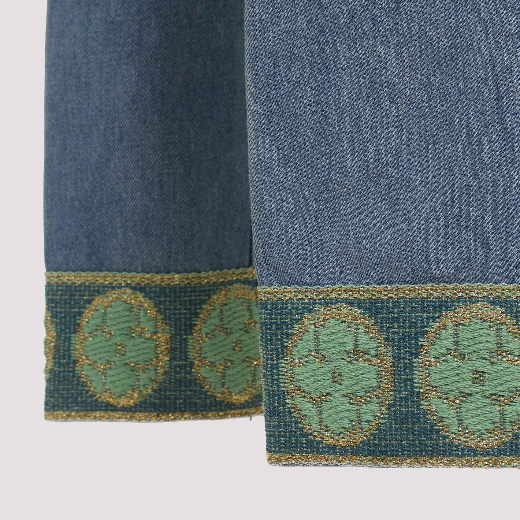 FADED BLUE JEANS WITH JACQUARD BACKGROUND sold by Lord & Taylor product image thumbnail 4