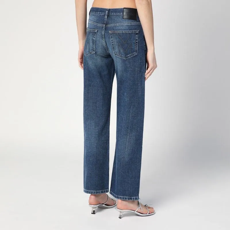 BLUE WASHED-EFFECT JEANS sold by Lord & Taylor product image thumbnail 2