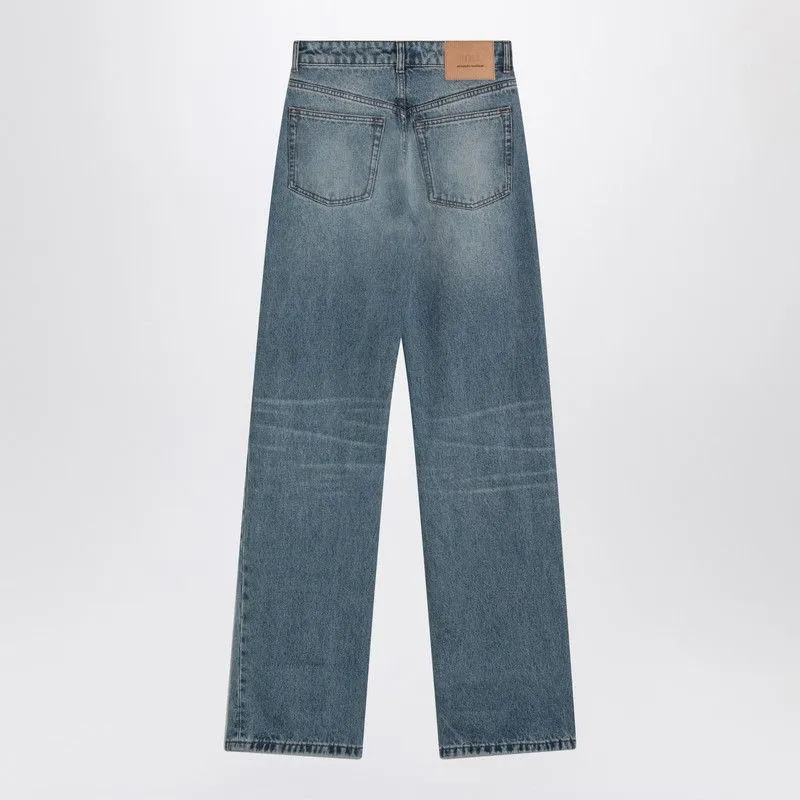 WASHED BLUE DENIM JEANS sold by Lord & Taylor product image thumbnail 2
