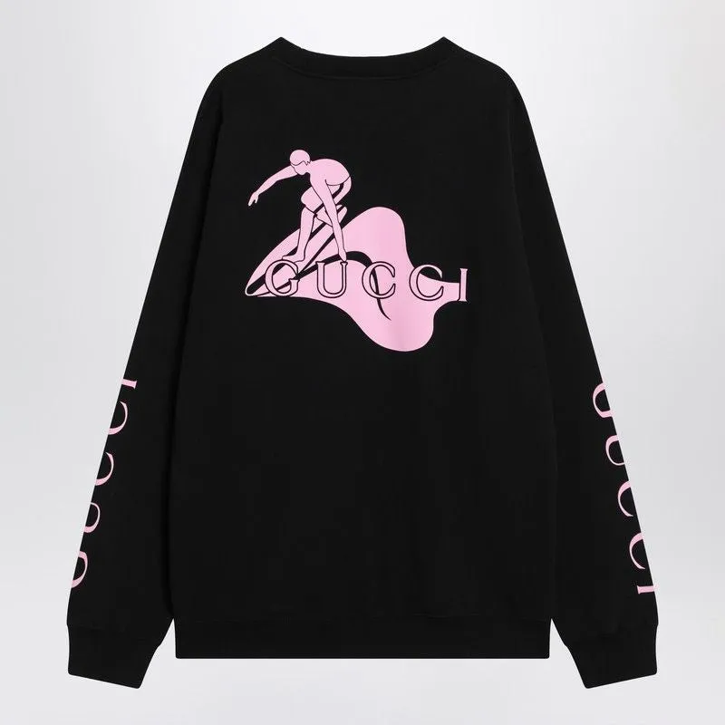 BLACK COTTON SWEATSHIRT WITH LOGO PRINTS sold by Lord & Taylor product image thumbnail 2