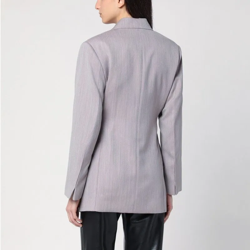 LIGHT GREY WOOL JACKET WITH BELT sold by Lord & Taylor product image thumbnail 2
