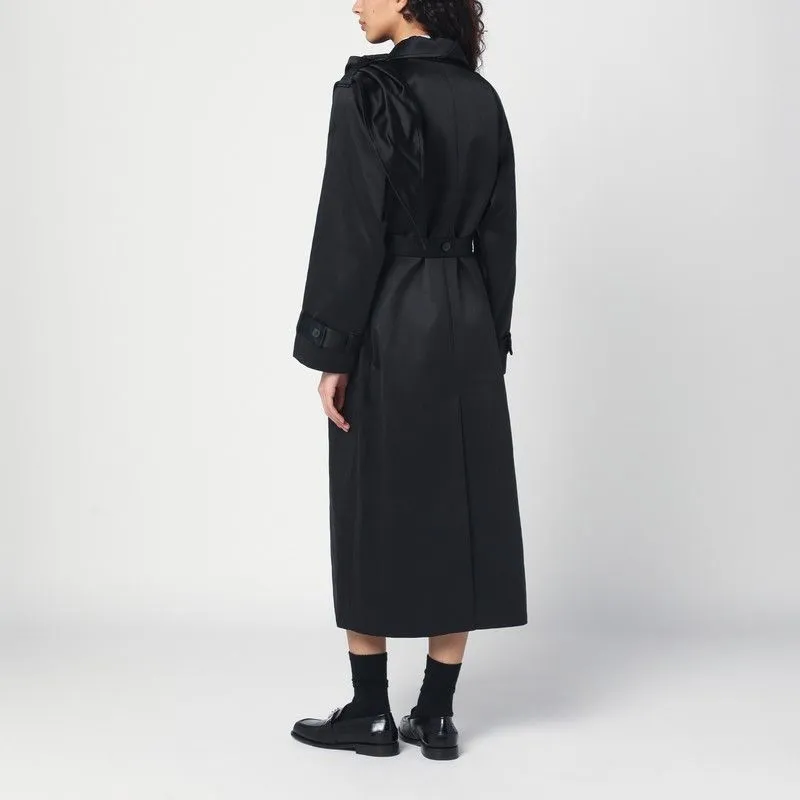 BLACK COTTON-BLEND KELLY TRENCH COAT sold by Lord & Taylor product image thumbnail 2