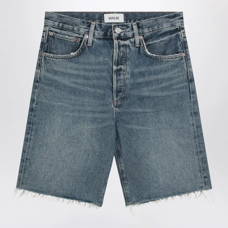 RAW-CUT BLUE DENIM SHORTS sold by Lord & Taylor