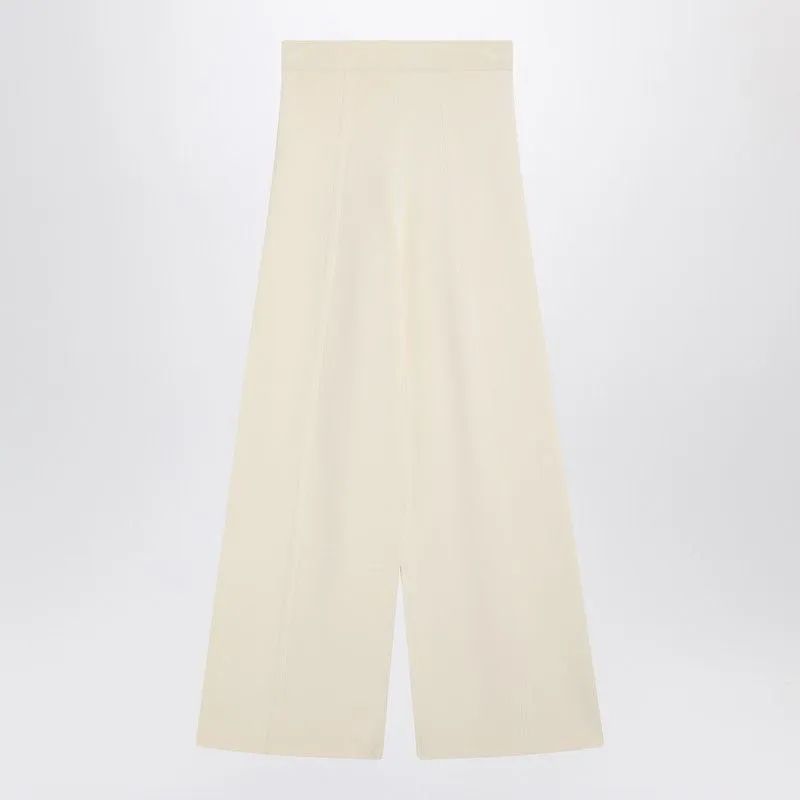 IVORY WIDE LEG PANTS IN VISCOSE KNIT sold by Lord & Taylor