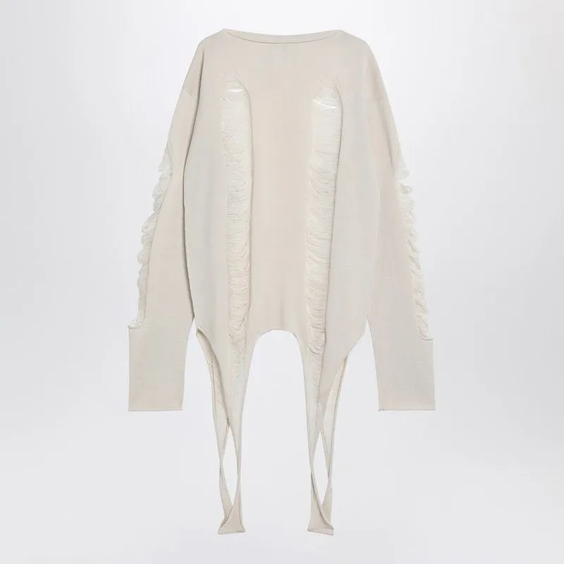 TORN IVORY SWEATER IN WOOL sold by Lord & Taylor product image thumbnail 2