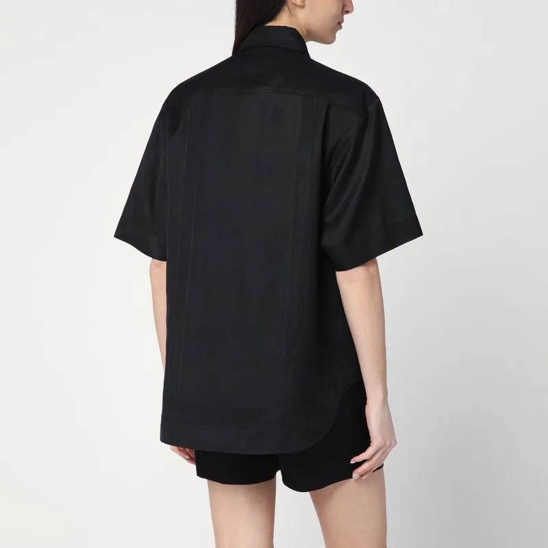BLACK SHIRT IN VISCOSE AND LINEN sold by Lord & Taylor product image thumbnail 2