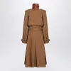 LONG WATER-REPELLENT BEIGE TRENCH COAT IN COTTON GABARDINE sold by Lord & Taylor