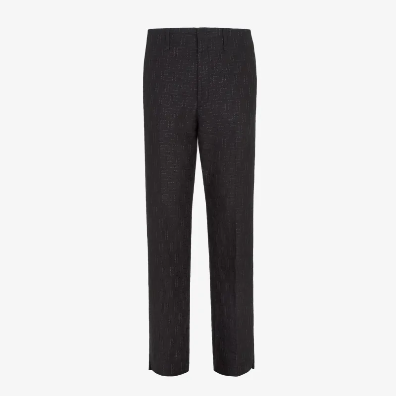 TROUSERS IN BLACK FF JACQUARD LINEN BLEND sold by Lord & Taylor