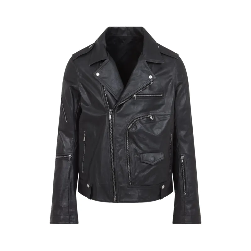 BLACK LEATHER BIKER JACKET sold by Lord & Taylor