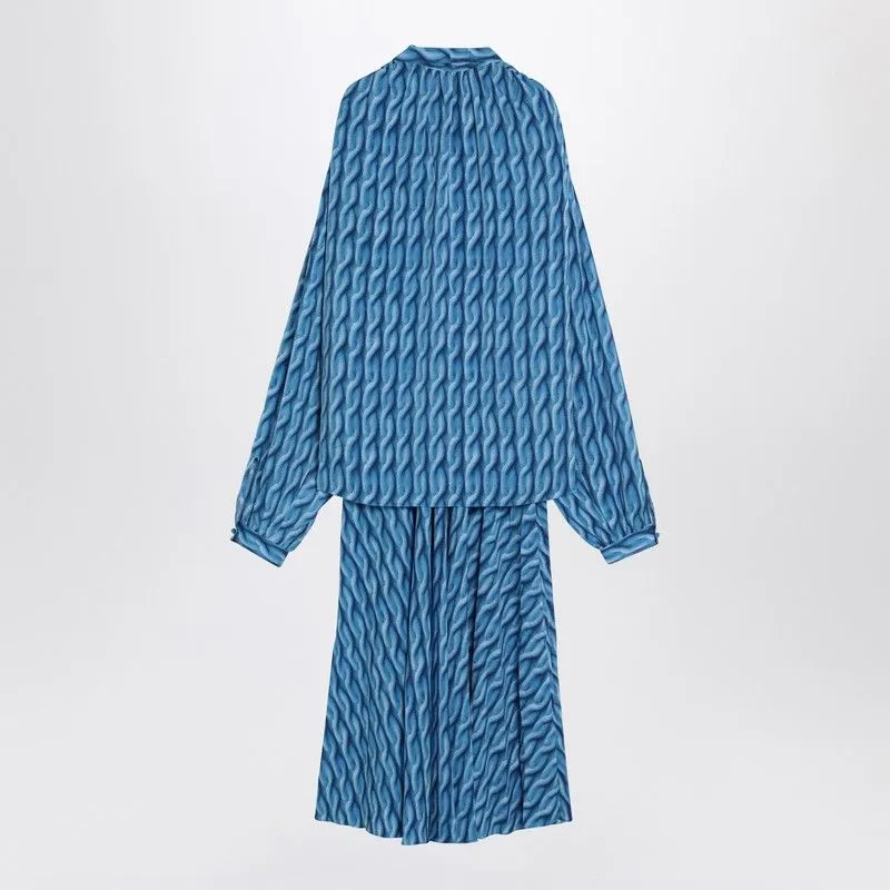 MIDI DRESS WITH BOW AND BLUE PRINT sold by Lord & Taylor product image thumbnail 2
