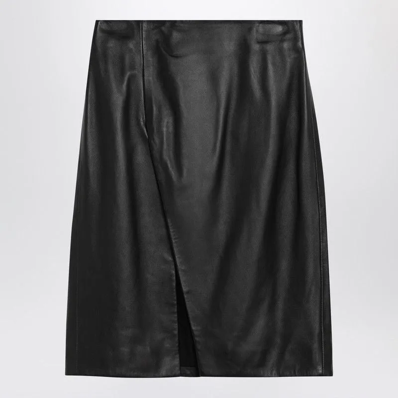 AKARE BLACK LEATHER SKIRT sold by Lord & Taylor