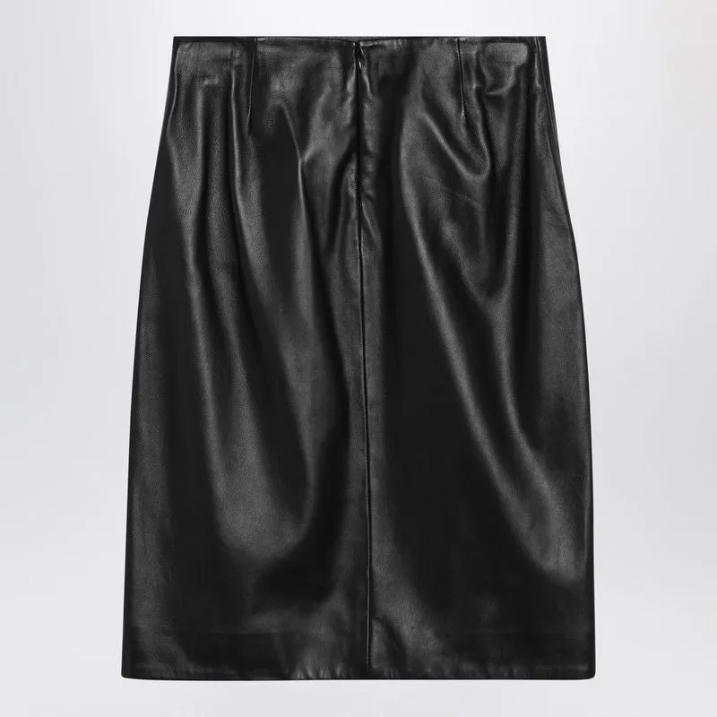 AKARE BLACK LEATHER SKIRT sold by Lord & Taylor product image thumbnail 2