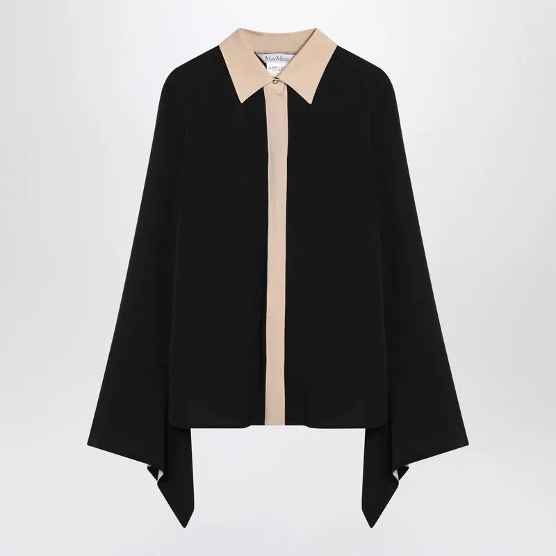 BLACK SILK COLOUR-BLOCK SHIRT sold by Lord & Taylor