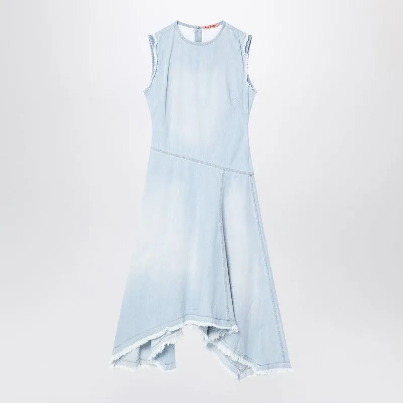 LIGHT BLUE DENIM ASYMMETRIC DRESS sold by Lord & Taylor