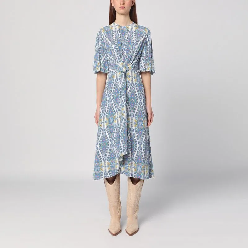 FLARED MIDI DRESS WITH MULTI-COLOURED PRINT sold by Lord & Taylor