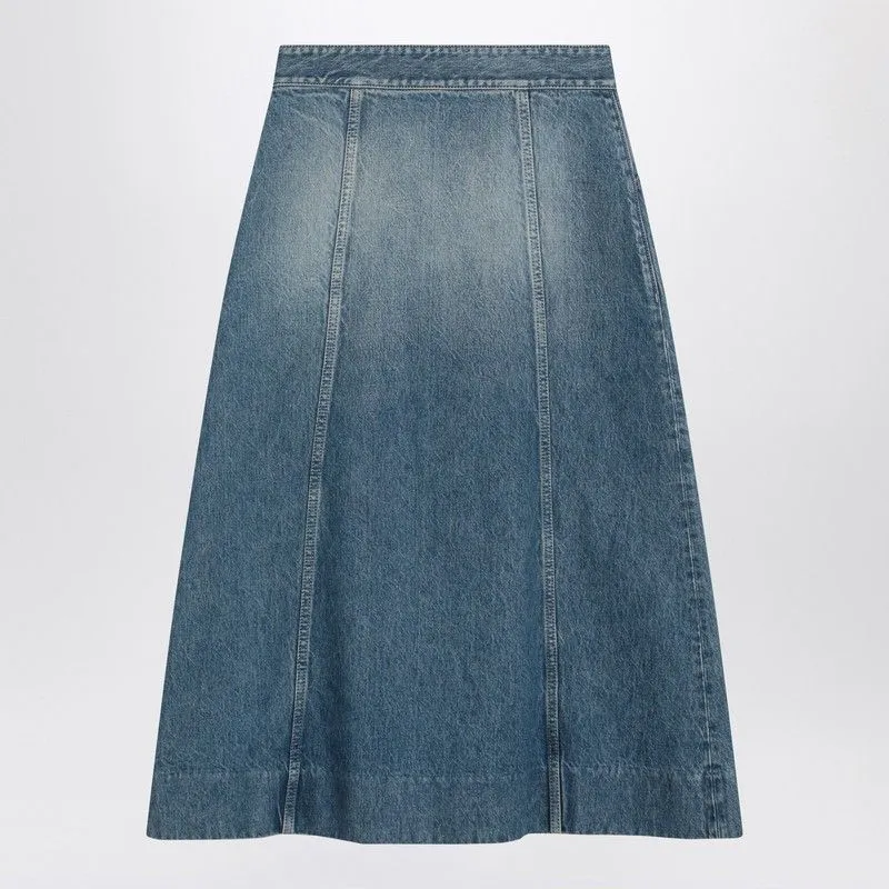 WASHED DENIM MIDI SKIRT sold by Lord & Taylor product image thumbnail 2