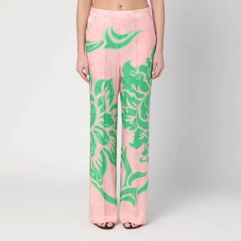 WIDE PRINTED TROUSERS IN SILK BLEND sold by Lord & Taylor