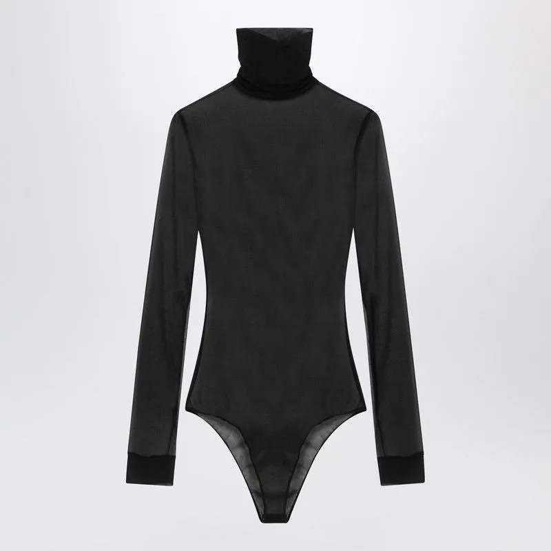 BLACK SEMI-TRANSPARENT TURTLENECK BODY sold by Lord & Taylor product image thumbnail 2