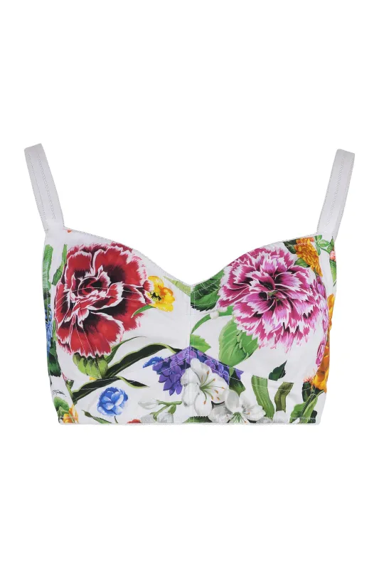 FLORAL PRINT BRALETTE TOP sold by Lord & Taylor