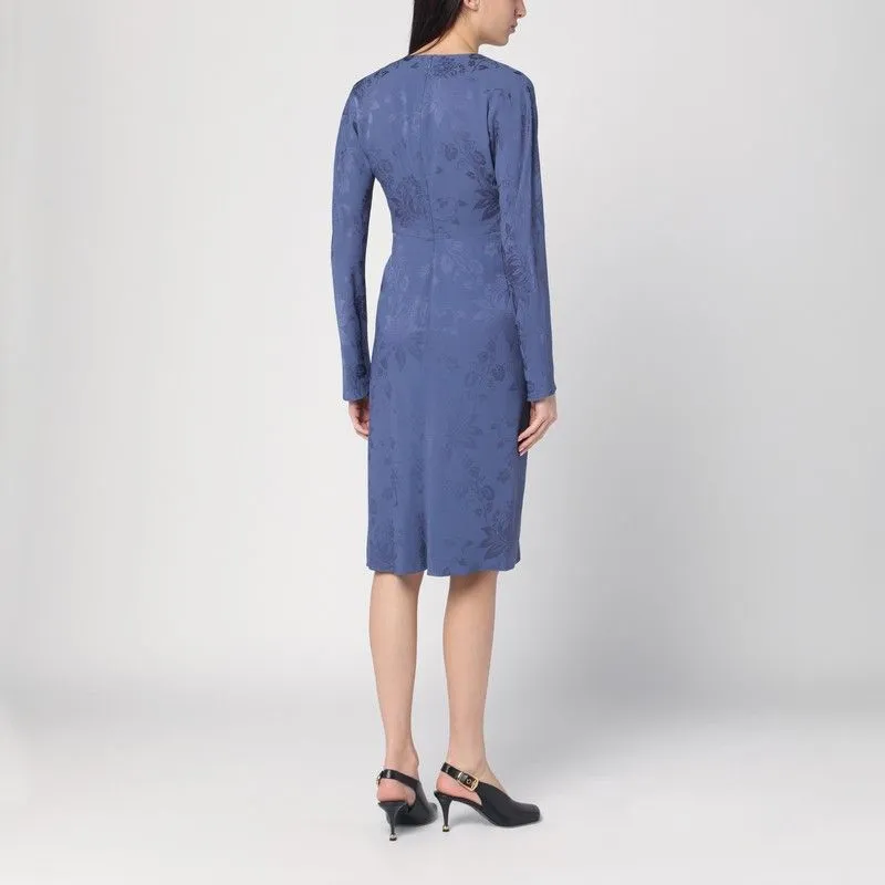 JACQUARD-EFFECT DRESS IN CORNFLOWER BLUE sold by Lord & Taylor product image thumbnail 2