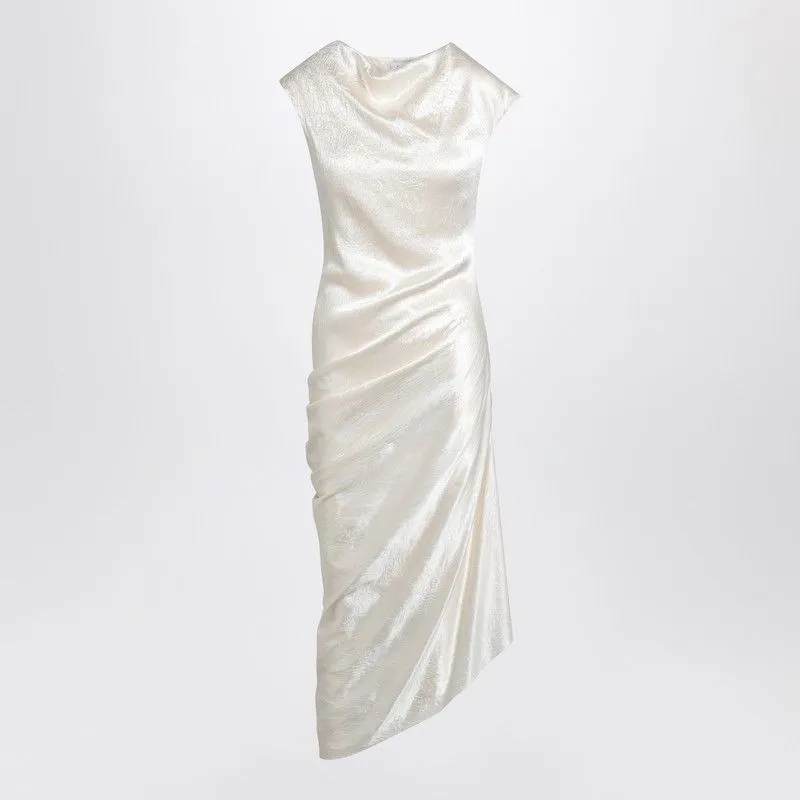 IVORY ASYMMETRICAL DRAPED DRESS sold by Lord & Taylor