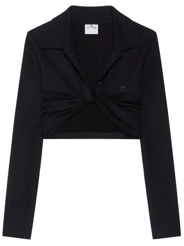 POLO TWIST PIQUÉ CROP made by Courreges